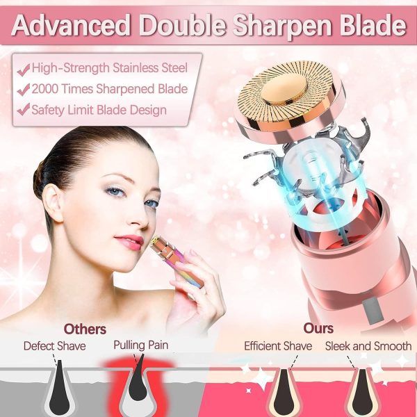 2 in 1 Electric Eyebrow Trimmer & Facial Hair Remover – Rechargeable & Painless