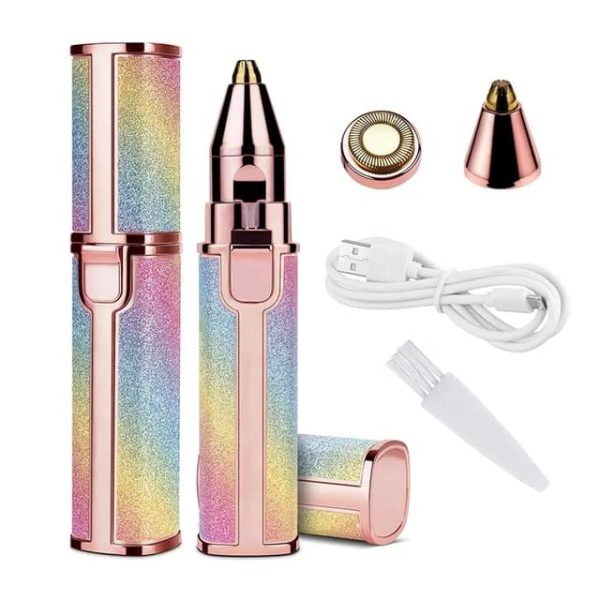 2 in 1 Electric Eyebrow Trimmer & Facial Hair Remover – Rechargeable & Painless
