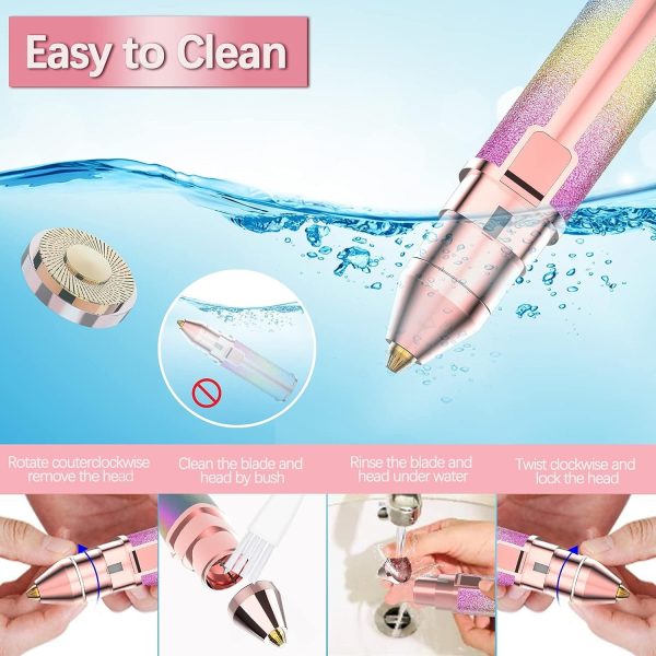 2 in 1 Electric Eyebrow Trimmer & Facial Hair Remover – Rechargeable & Painless