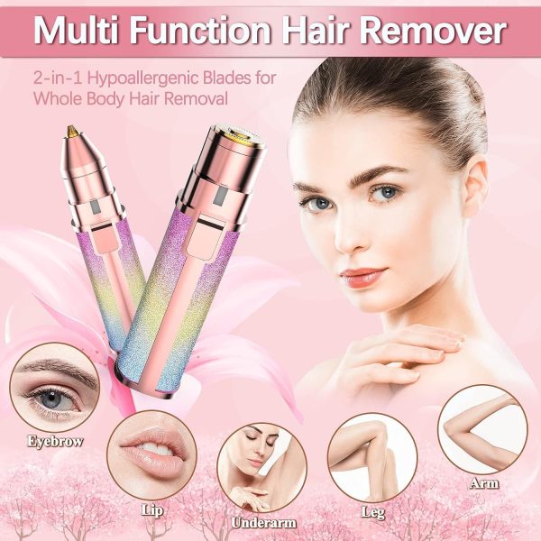 2 in 1 Electric Eyebrow Trimmer & Facial Hair Remover – Rechargeable & Painless