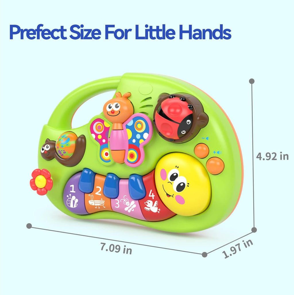 Smiley Piano 🎹 Baby Musical Keyboard Toy | Light-Up & Music Early Education Toy for Infants 6–12 Months 👶 | Interactive Learning Piano (Random Color)