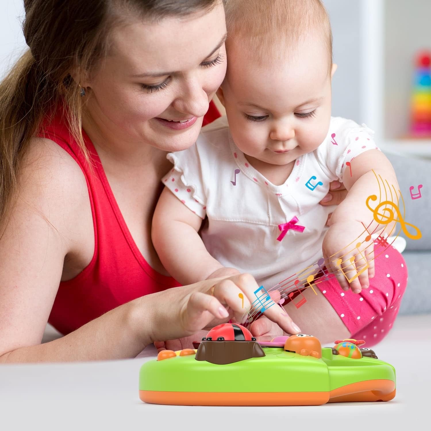 Smiley Piano 🎹 Baby Musical Keyboard Toy | Light-Up & Music Early Education Toy for Infants 6–12 Months 👶 | Interactive Learning Piano (Random Color)