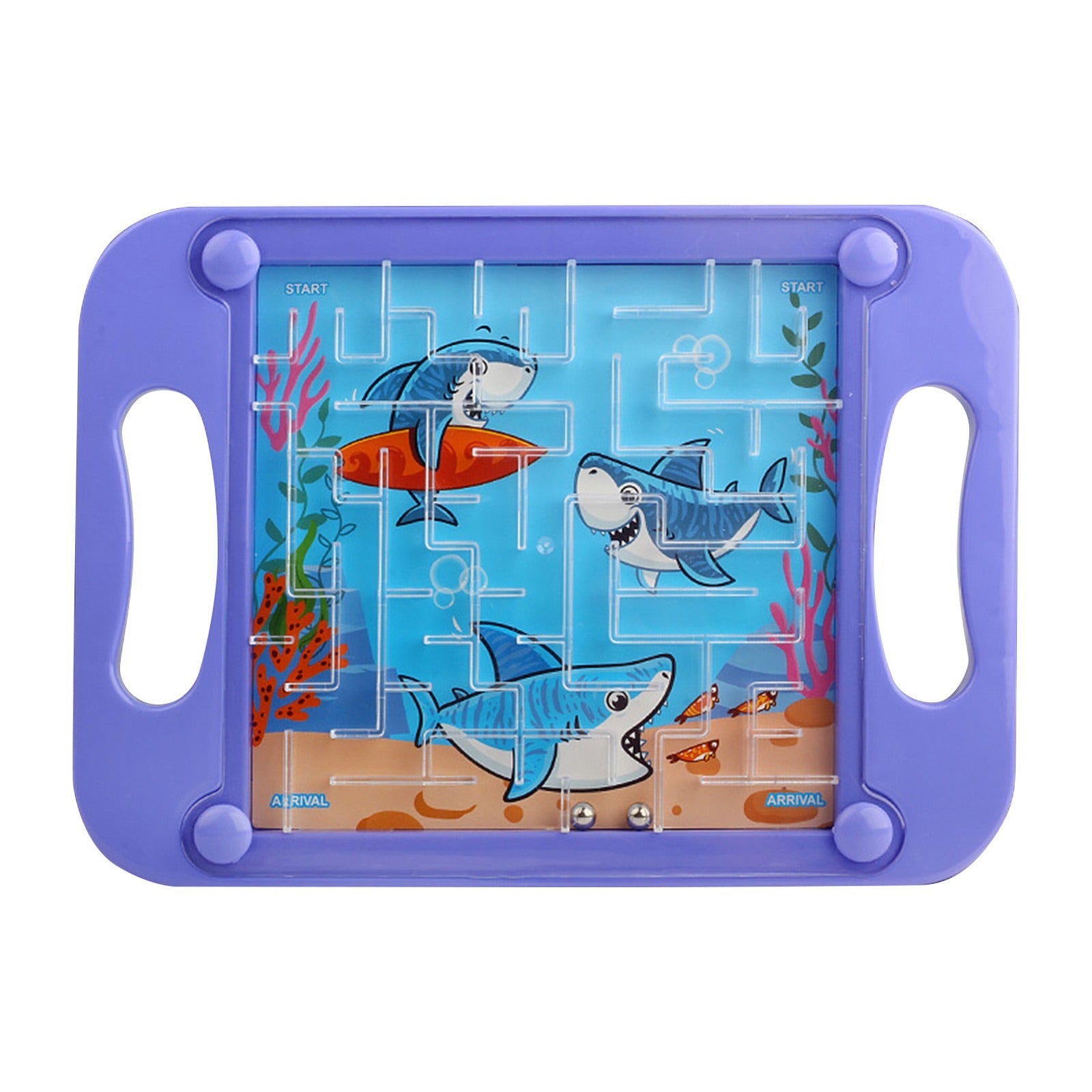 Cartoon Animal Handheld Balance Ball Maze Board Toys for Kids – Birthday Party Favors, Goodie Bag, Pinata Filler – Random Color