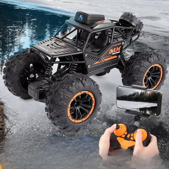 Crawler Cross Country RC Car 🚙 | WiFi 720P HD FPV Camera 📸 | 1:18 Scale Off-Road Monster Truck | Remote Control Rechargeable Toy for Boys 🎁