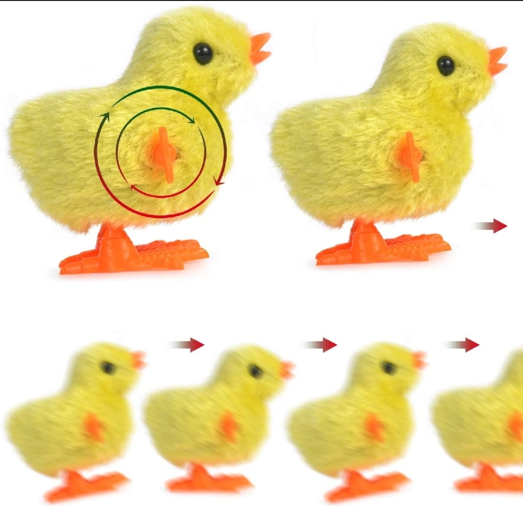 ✨ Pack of 1 Wind-Up Walking Chick Toy 🐥 | Jumping Yellow Baby Chick | Cute Kids Animal Toy Gift 🎁