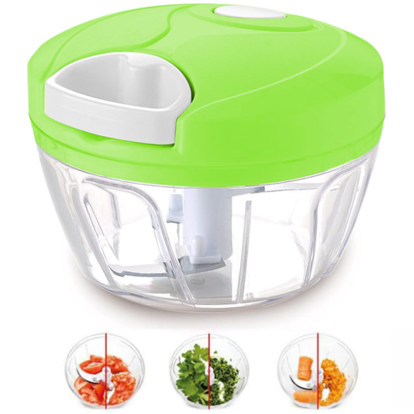 Speedy Chopper – Multi-Use Turbo Cutter | Mini Handy Manual Vegetable & Fruit Chopper (Heavy Quality, Random Color)