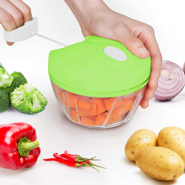 Speedy Chopper – Multi-Use Turbo Cutter | Mini Handy Manual Vegetable & Fruit Chopper (Heavy Quality, Random Color)