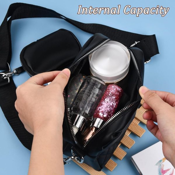 Stylish Convertible Crossbody Bag for Girls – PU Leather Waterproof Shoulder Handbag with Purse – Black