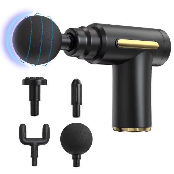 Blue Idea Deep Tissue Massage Gun – Handheld Muscle Massager with 4 Heads, Quiet & Portable, Pain Relief & Recovery
