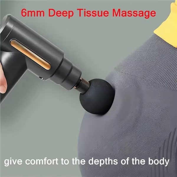Blue Idea Deep Tissue Massage Gun – Handheld Muscle Massager with 4 Heads, Quiet & Portable, Pain Relief & Recovery