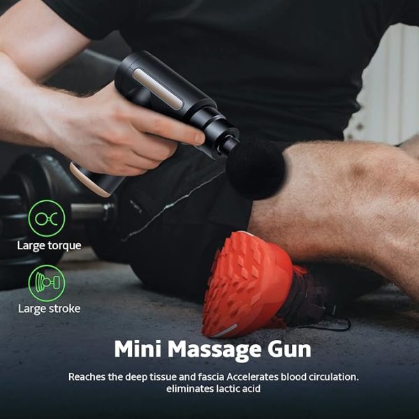 Blue Idea Deep Tissue Massage Gun – Handheld Muscle Massager with 4 Heads, Quiet & Portable, Pain Relief & Recovery