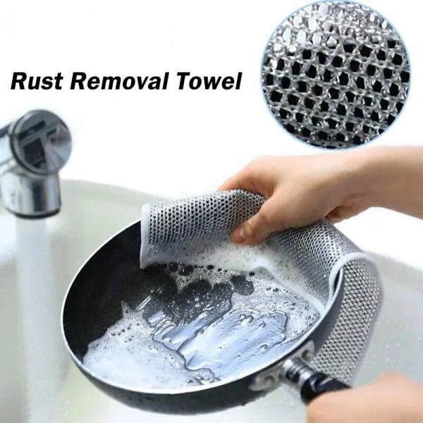 Durable Wire Dish Washing Cleaning Cloth – Heavy Duty Scrubbing Rags for Kitchen, Utensils & Cookware (Pack of 10)