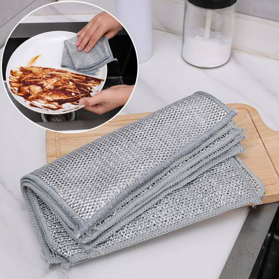 Durable Wire Dish Washing Cleaning Cloth – Heavy Duty Scrubbing Rags for Kitchen, Utensils & Cookware (Pack of 10)