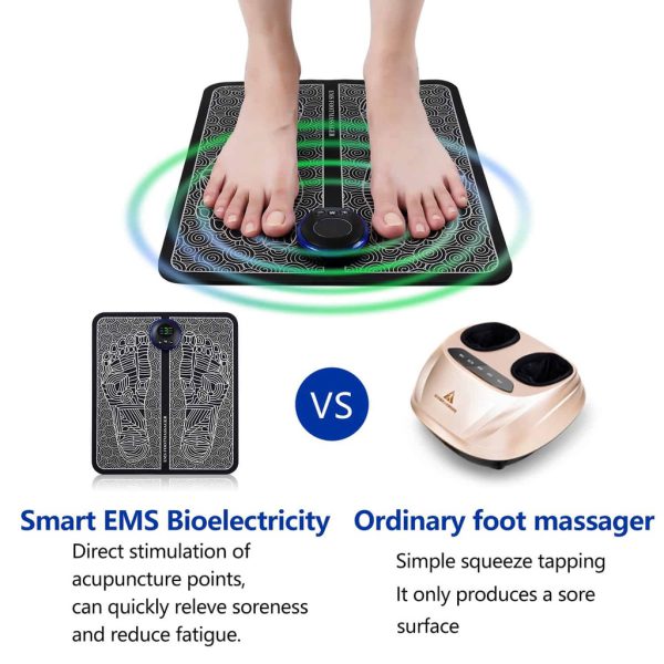 EMS Foot Massager Mat – Electric Acupuncture Pad with Smart Display | USB Rechargeable Circulation & Pain Relief