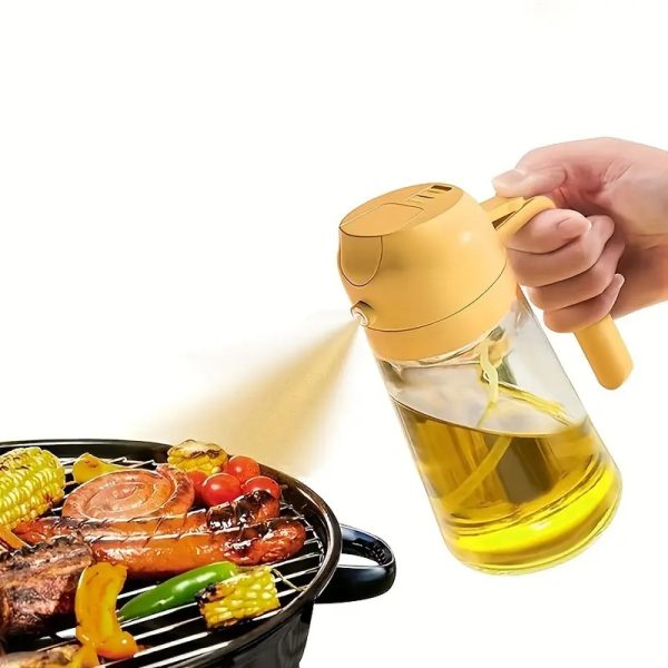 Dual-purpose Oil Dispenser for Pouring & Spraying – High-pressure Sprayer for Even Oil Distribution