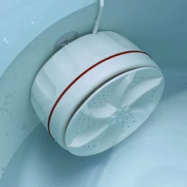 Portable USB Travel Washing Machine – Ultrasonic Mini Turbine Washer for Socks, Underwear & Small Clothes