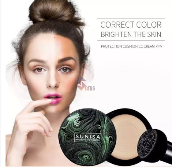 Sunisa Water Light Beauty Cushion CC Cream – Lightweight, Hydrating & Flawless Coverage | Radiant Nude Finish (20gm)